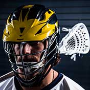 Michigan Lacrosse helmet