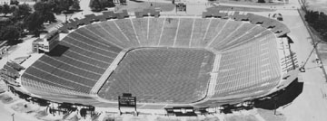 1949 aerial of 
expanded stadium