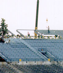 Stadium
construction 1997, crane