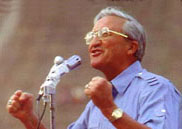 Bob Ufer at Rose Bowl rally