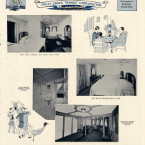 State rooms on a Great Lakes Transit Co. steamer “Topical-Mac. Isl. Historical 1913-1949 (2/2)” folder, Box 7, Arnold Transit Co. Records