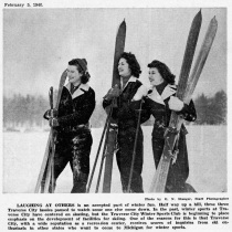 Laughing at Others “Michigan gets fun aplenty sporting amidst ice and snow” by Willis Player, 1940