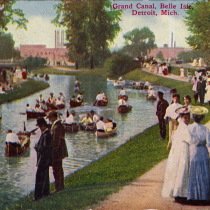 Grand Canal, Belle Isle, Detroit Box 4, Detroit, Postcard Collection