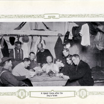 A Quiet Game after the Days Work Pere-Marquette Railroad, 1911