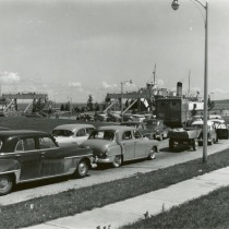 Michigan State Ferries, St. Ignace Dock No. 2 “Photos-Ferries” folder, Box 2, Charles M. Ziegler papers