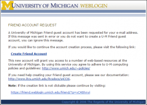 Friend Account Creation