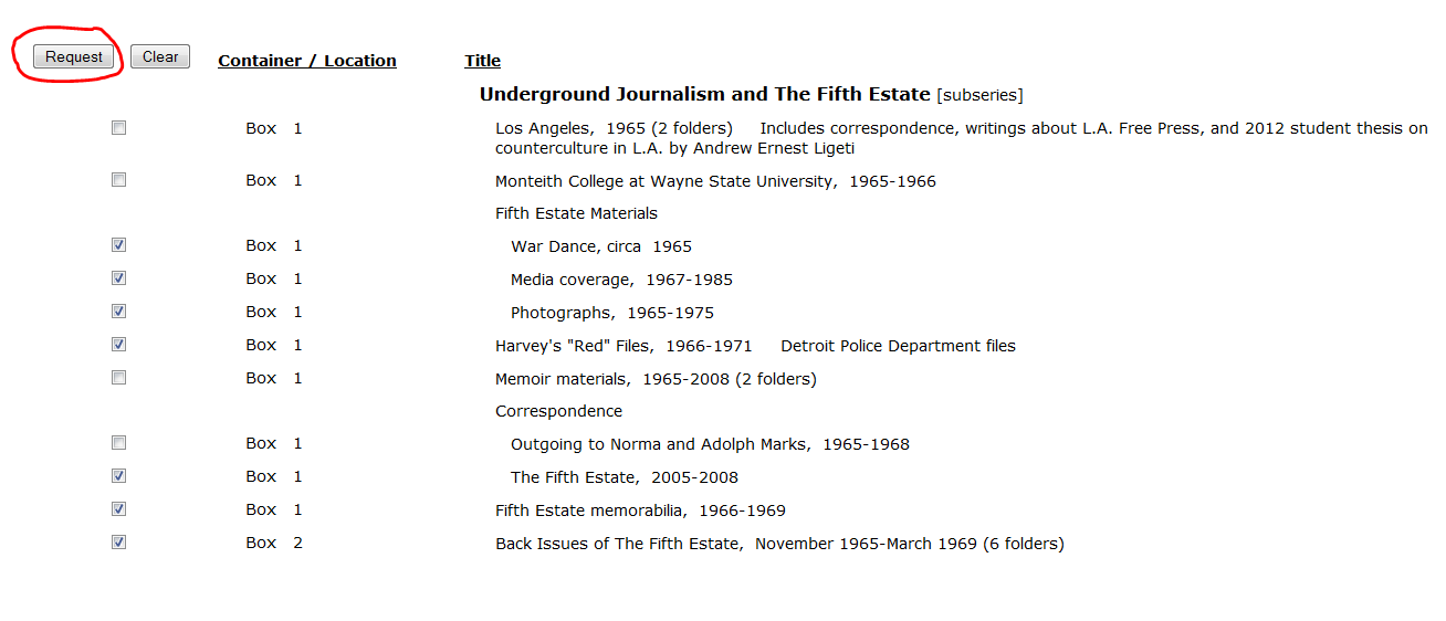 Bentley Historical Library Finding Aid Help