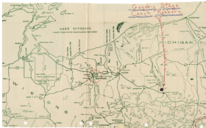 Stagecoach route through Gogebic County 