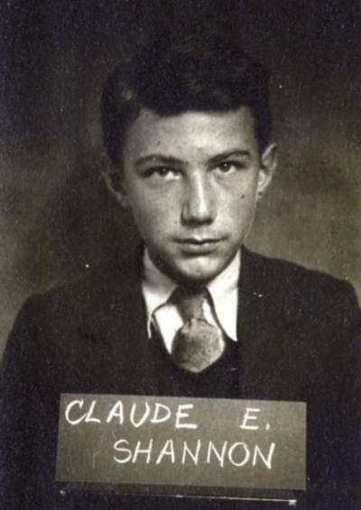 Claude Shannon black and white student photo