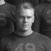 Gerald Ford wearing his football number in a team photo