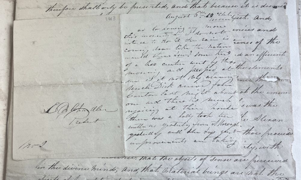 Letters from the Elizabeth Chandler collection.