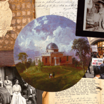 Favorites from the Collections at the Bentley Historical Library, including letters, photos, books, and a painting of the Detroit Observatory.