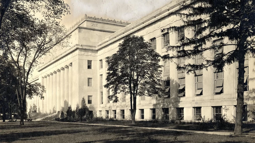 Angell Hall seen from the southwest.