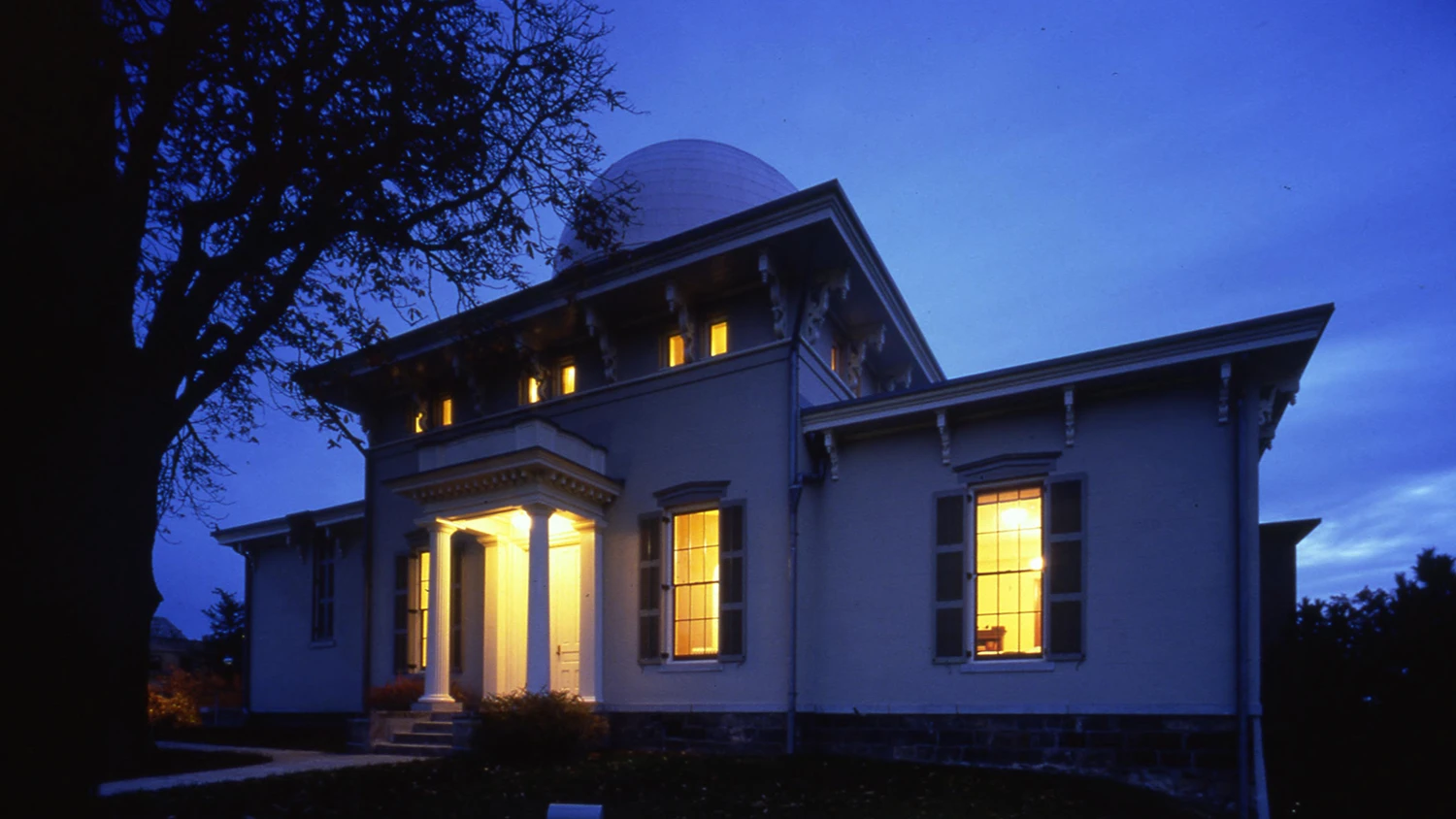 The Detroit Observatory at twilight.